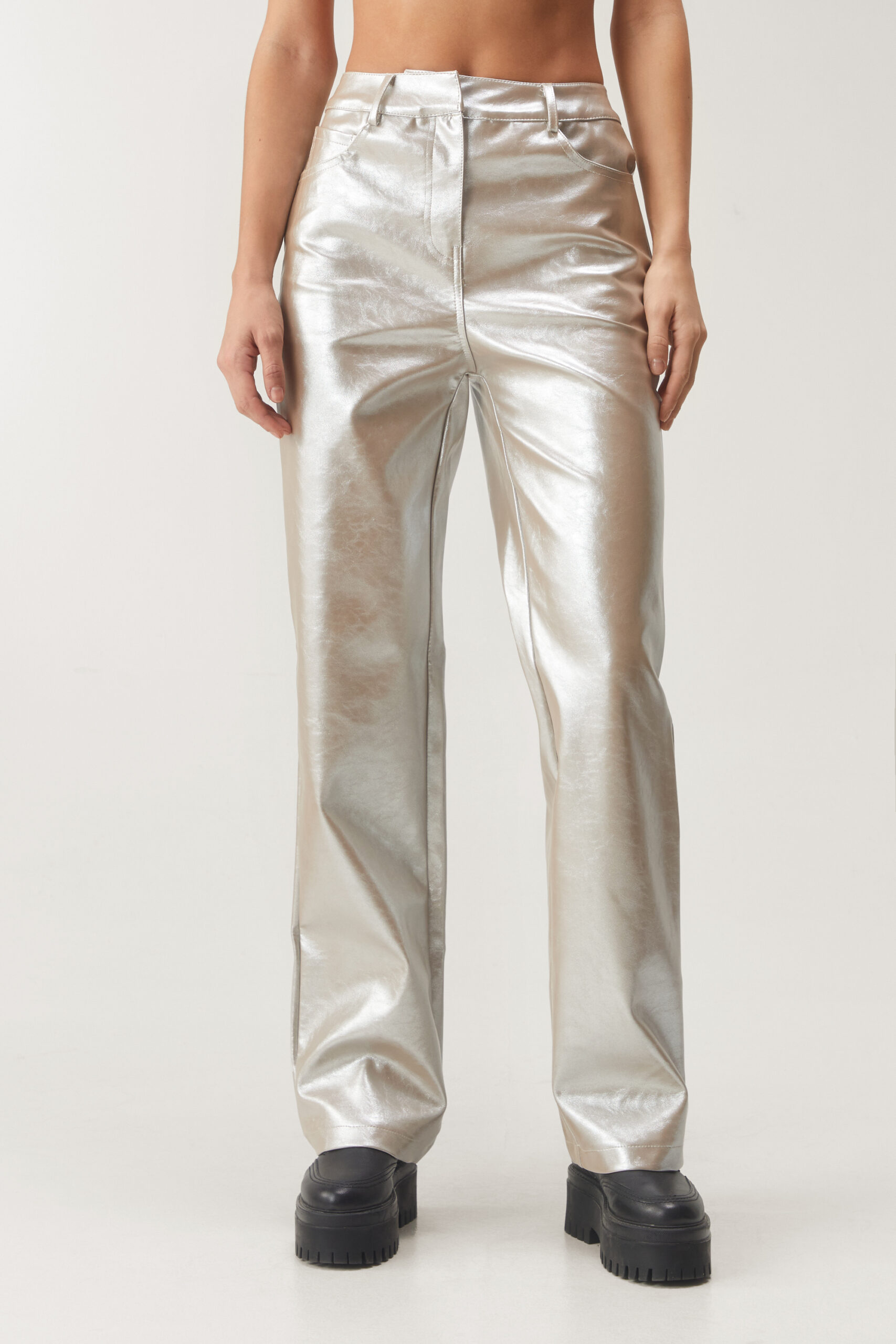Premium Glitter Faux Leather Pants